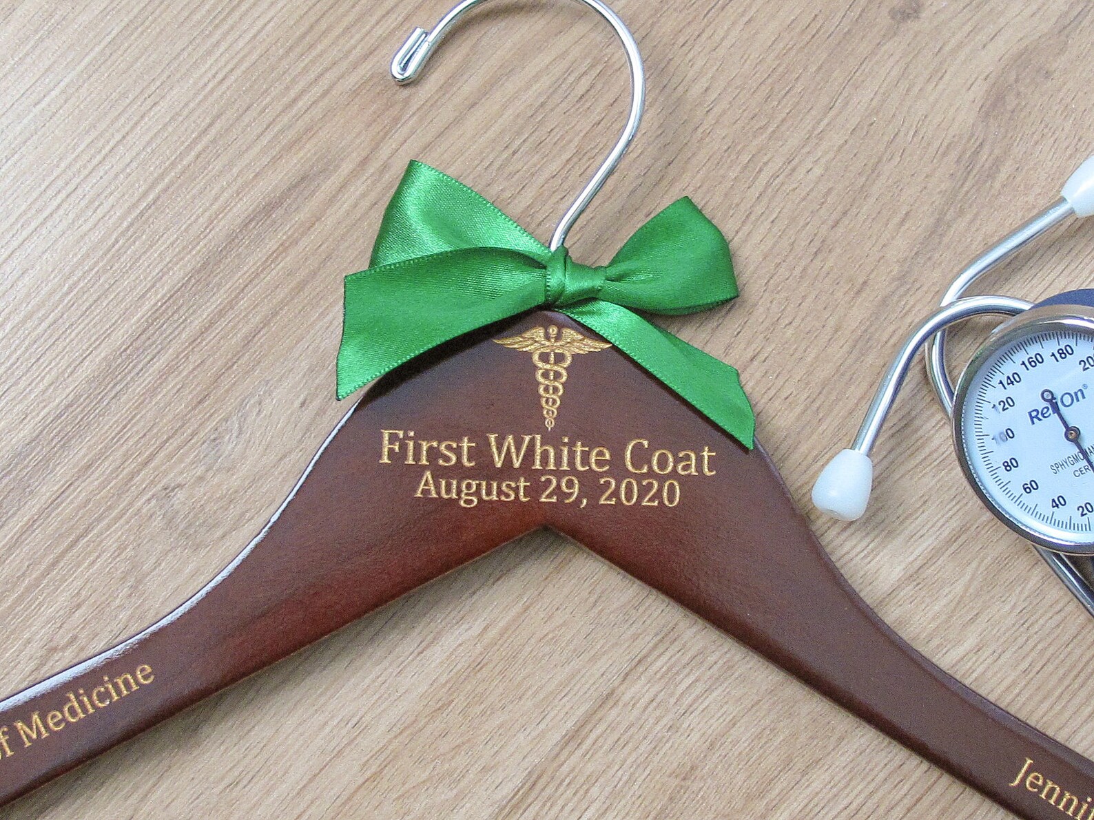 Doctor Coat Hanger Hanger With Caduceus White Coat Medical Etsy