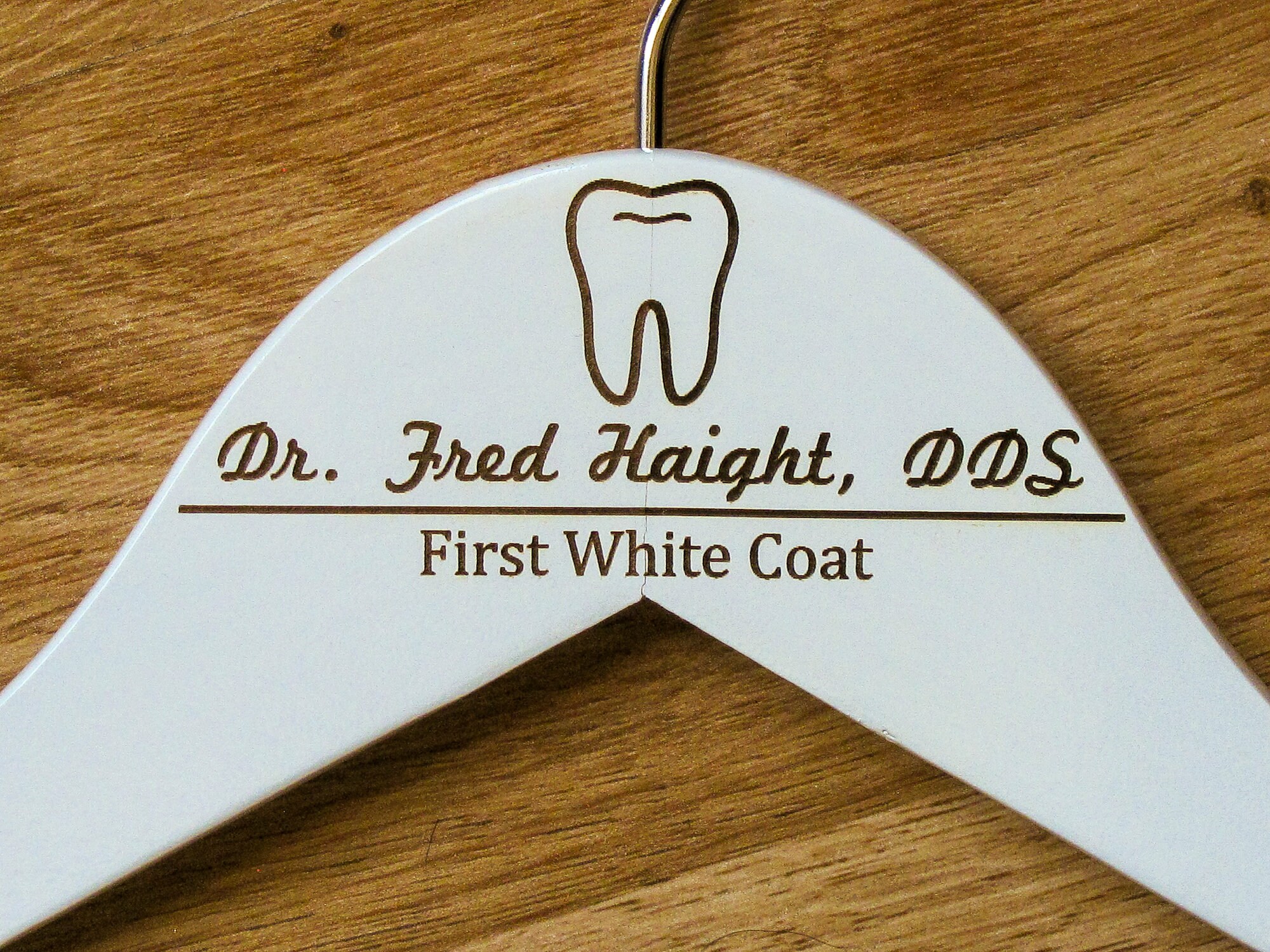 First White Coat Hanger Dental School White Coat Ceremony Etsy