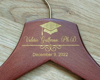 Personalized PhD Graduation Hanger: Laser Engraved Keepsake