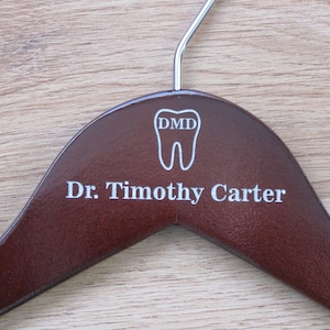 First White Coat Hanger, Dental School White Coat Ceremony Gift, Gift for Dental Students, Custom Hanger for Doctor, Gift for New Dentist.