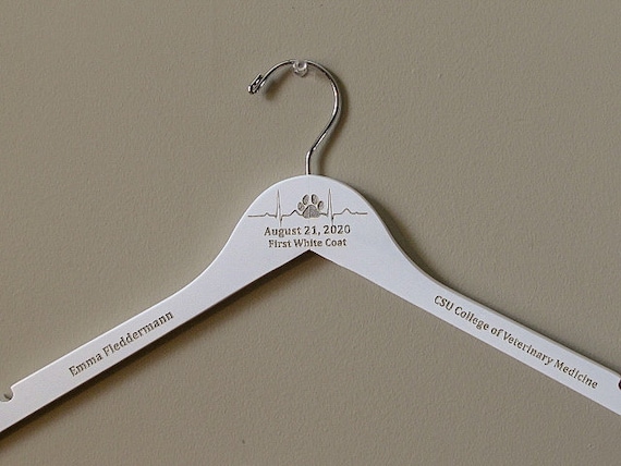 1st White Coat Hanger Medical Gifts Vet Graduation Gift Etsy