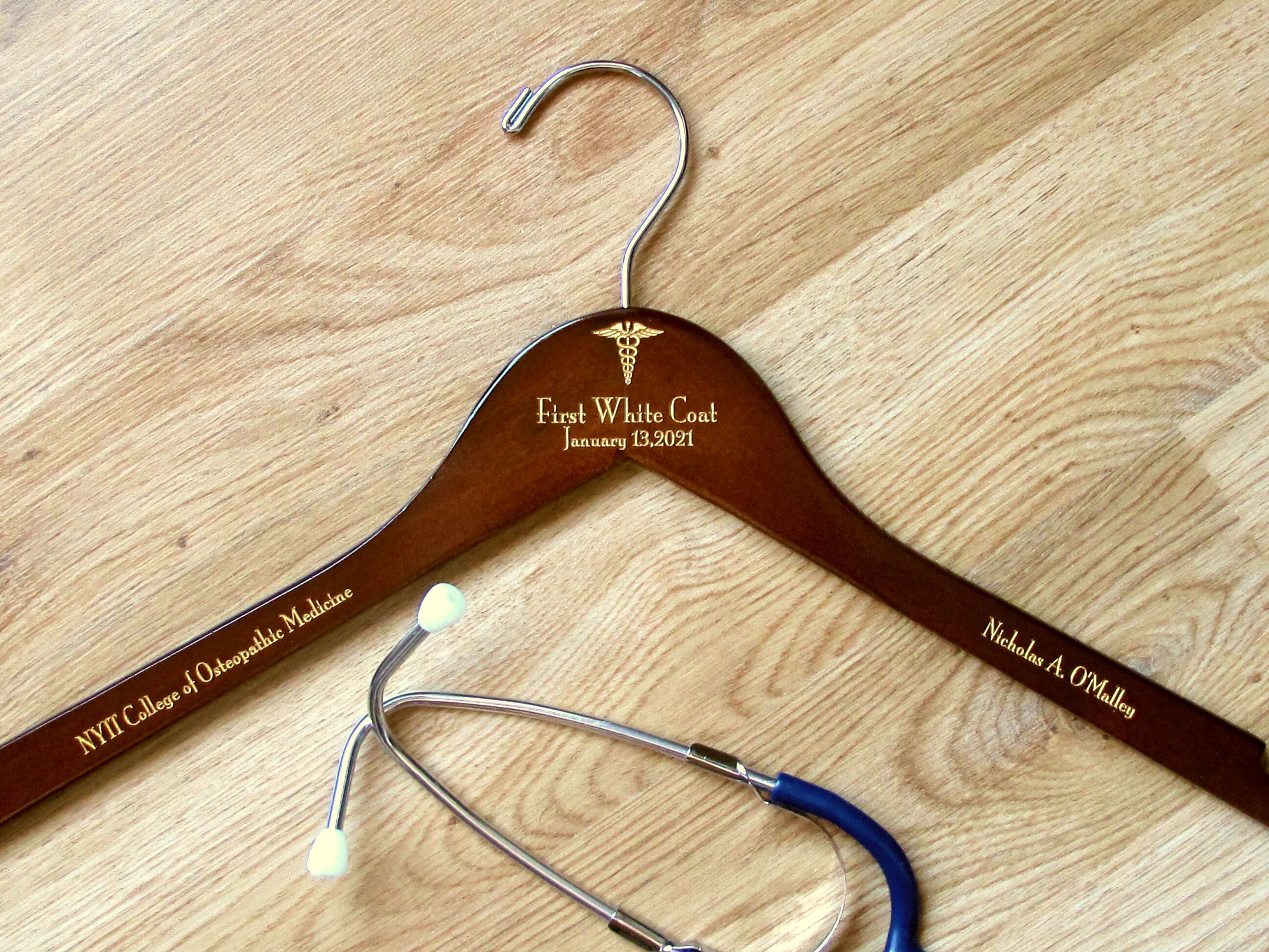 Doctor Coat Hanger 1st White Coat Hanger Medical Student Etsy