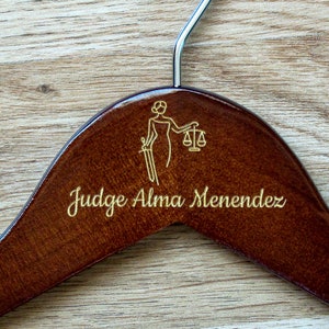 Professional Gift Ideas for Judge, Investiture Ceremony Gift, Personalized Hanger for Judge, Personalized Robe Hanger, Unique Gift for Judge