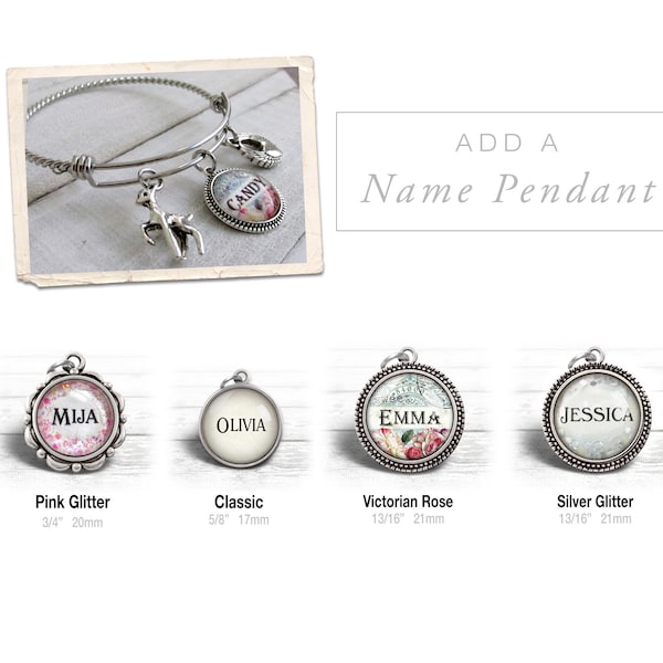 NAME PENDANTS, Add a Name, Personalize, Name Pendants, Personalized Gift