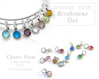 BIRTHSTONE CHARMS, Personalize Your Bracelet, Customize Your Jewelry, Add Ons