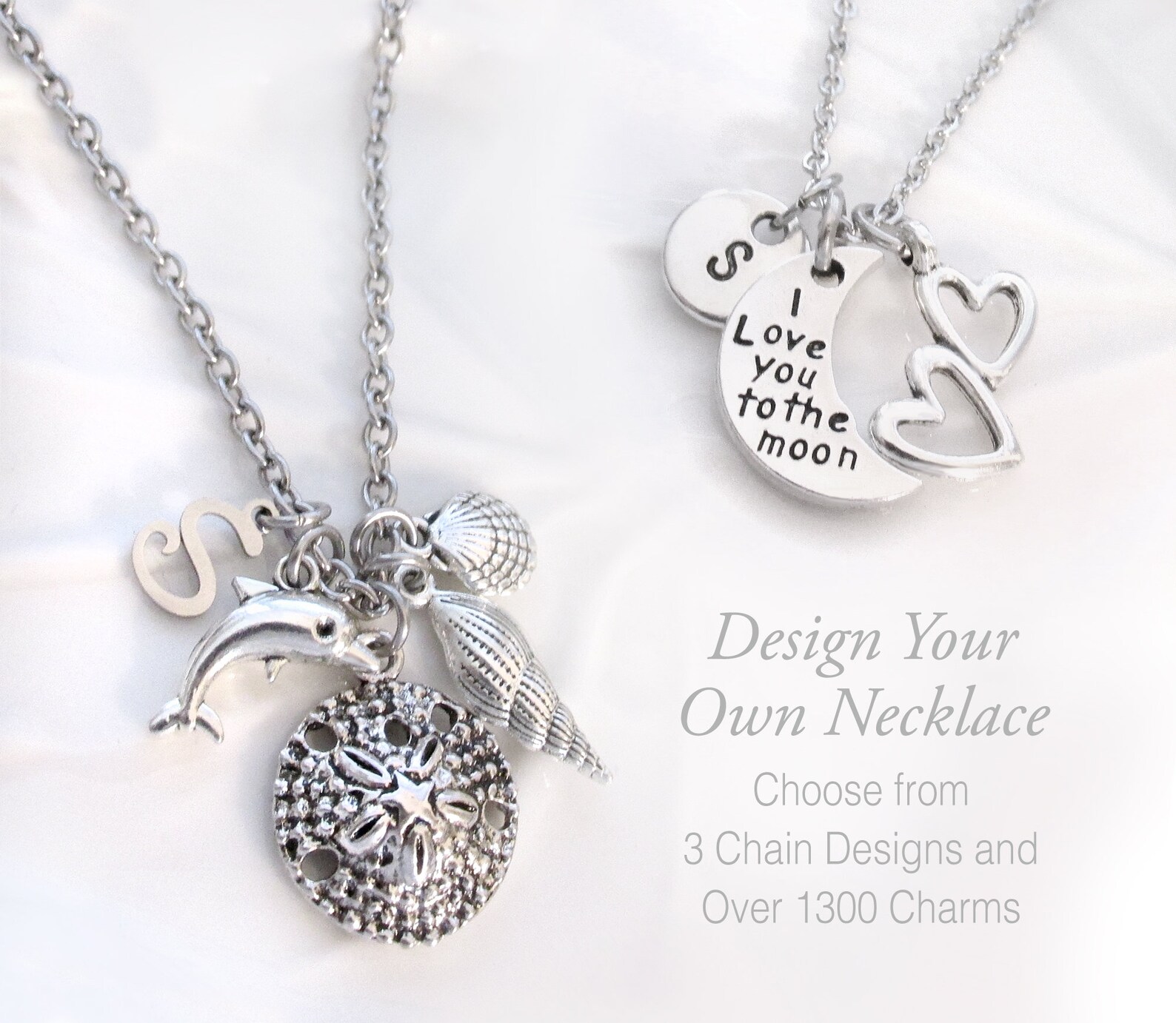 CUSTOM CHARM NECKLACE Design Your Own Choose Your Charms Etsy