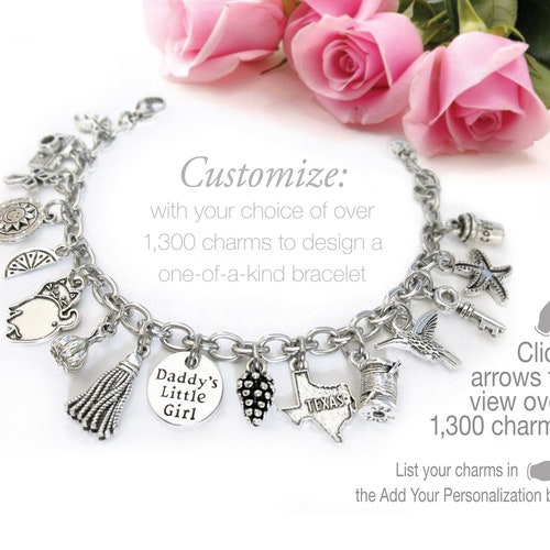 Create Your Own Charm Bracelet Stainless Steel Custom Made Etsy