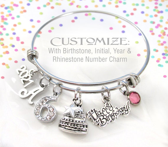 Girl's 11th Birthday Charm Bracelet, Personalized Gift, 11 Year Old