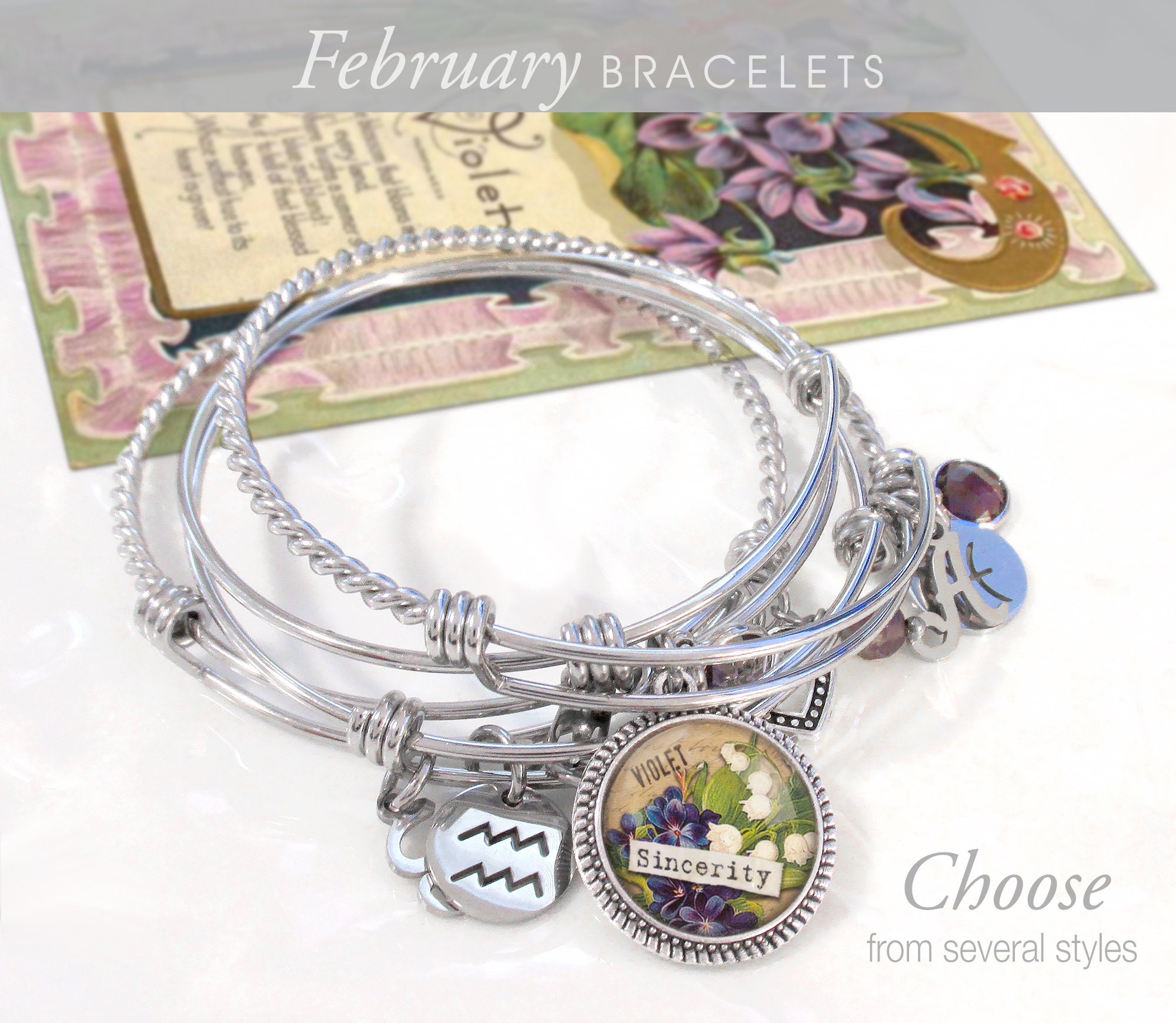 Alex and ani february bracelet deals