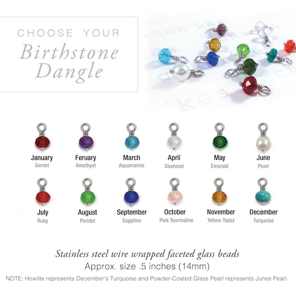 ADD A BIRTHSTONE DANGLE Personalize Your Bracelet, Customize Your Bracelet, Add Ons