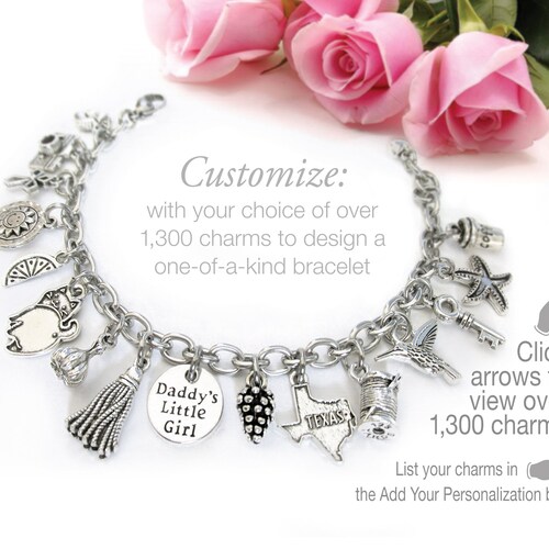Create Your Own Charm Bracelet Stainless Steel Custom Made Etsy