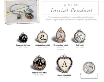 INITIAL PENDANTS, Add an Initial, Personalize, Initial Pendants, Personalized Gift