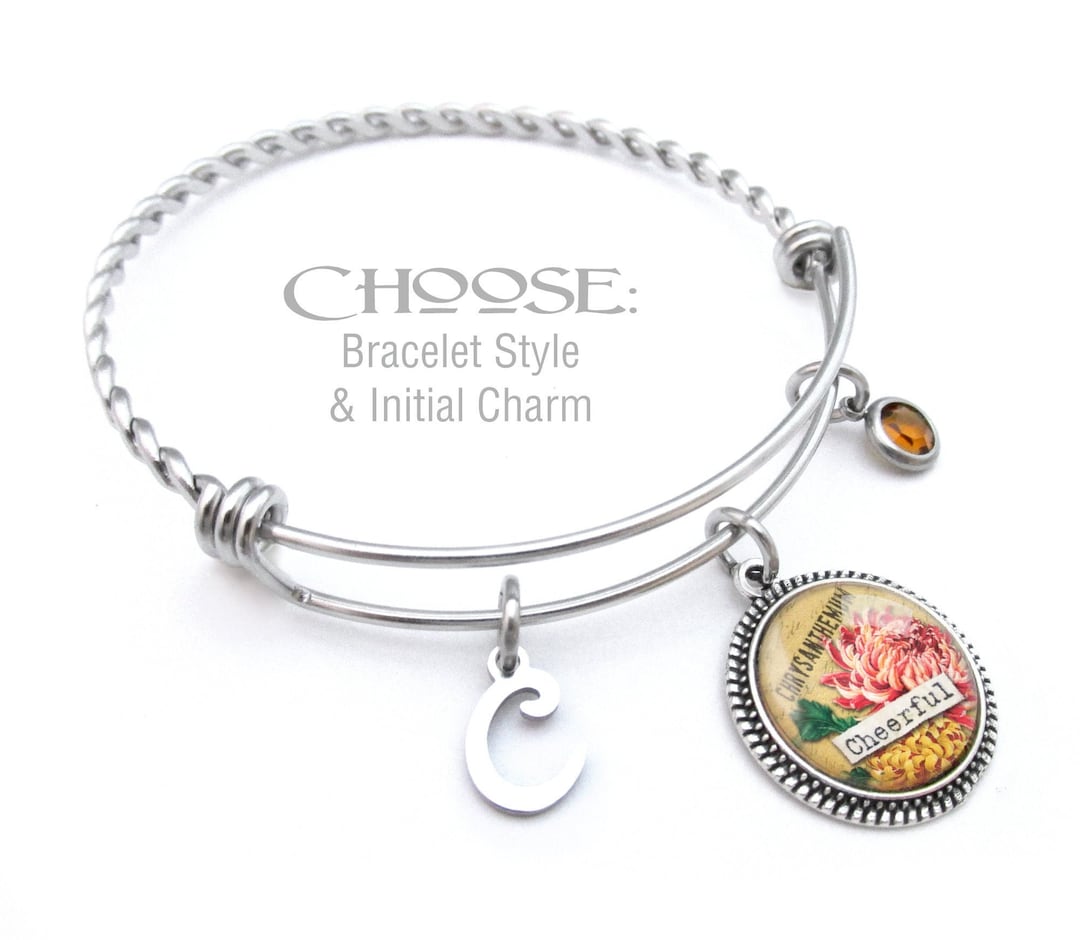 NOVEMBER CHARM BRACELET, Victorian Birth Month Symbolism, Gifts for Her