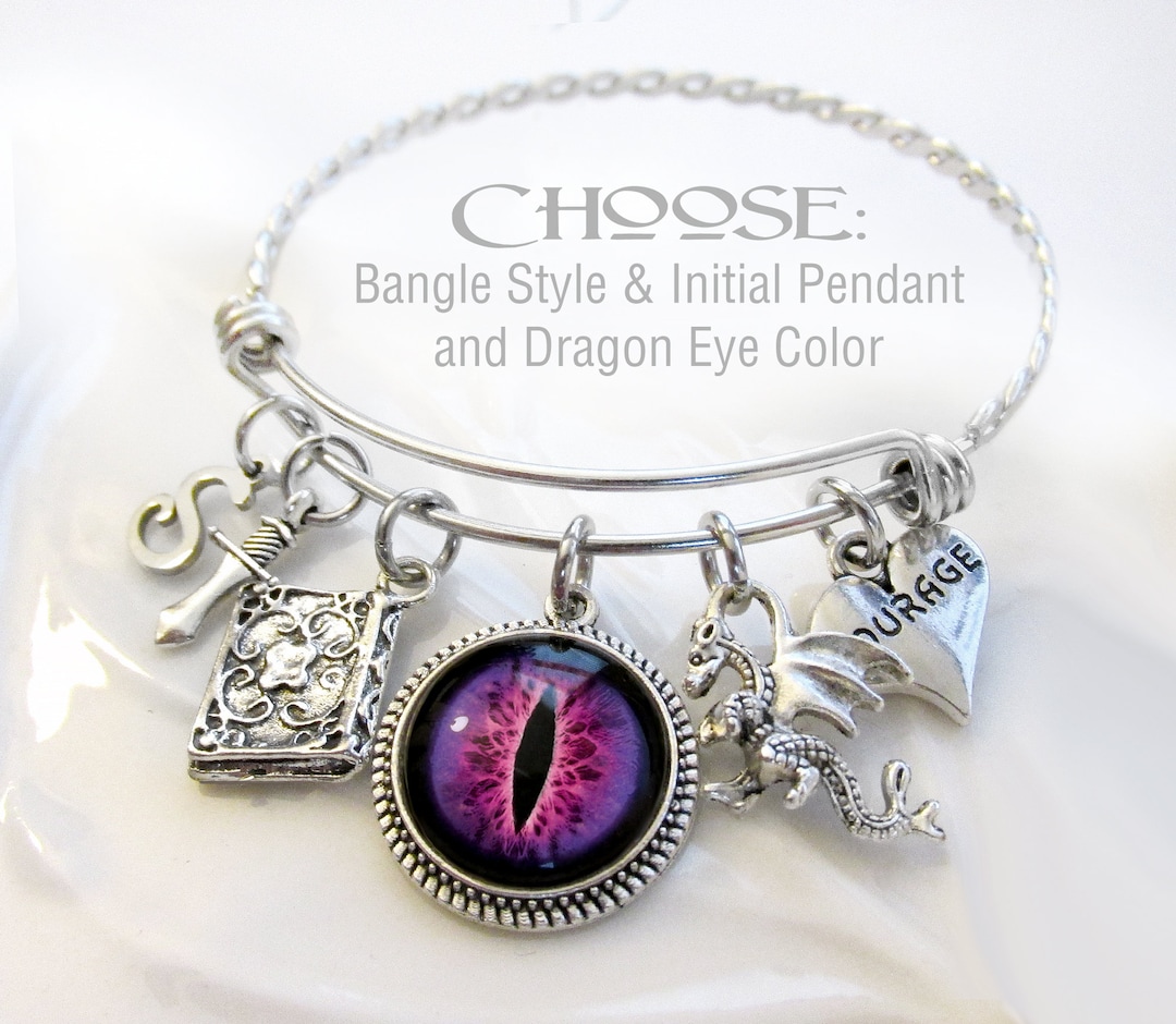 DRAGON EYE BRACELET, Dragon Charm Bracelet, Dragon Gift for Her, Dragon Charms, Birthday Gift