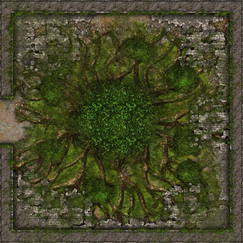 Gridless Treemap 25 Different Gridless Maps Modular Overgrown Ruins Bundle for Digital ...