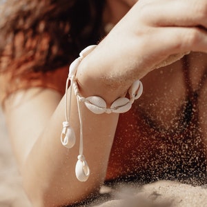 Kauri bracelet / anklet made of real shells, beach, sea, kauri