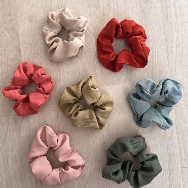 Basic Rope Scrunchie | div. Farben | geripptes Haargummi, verschiedene Farben, einfarbig, mono