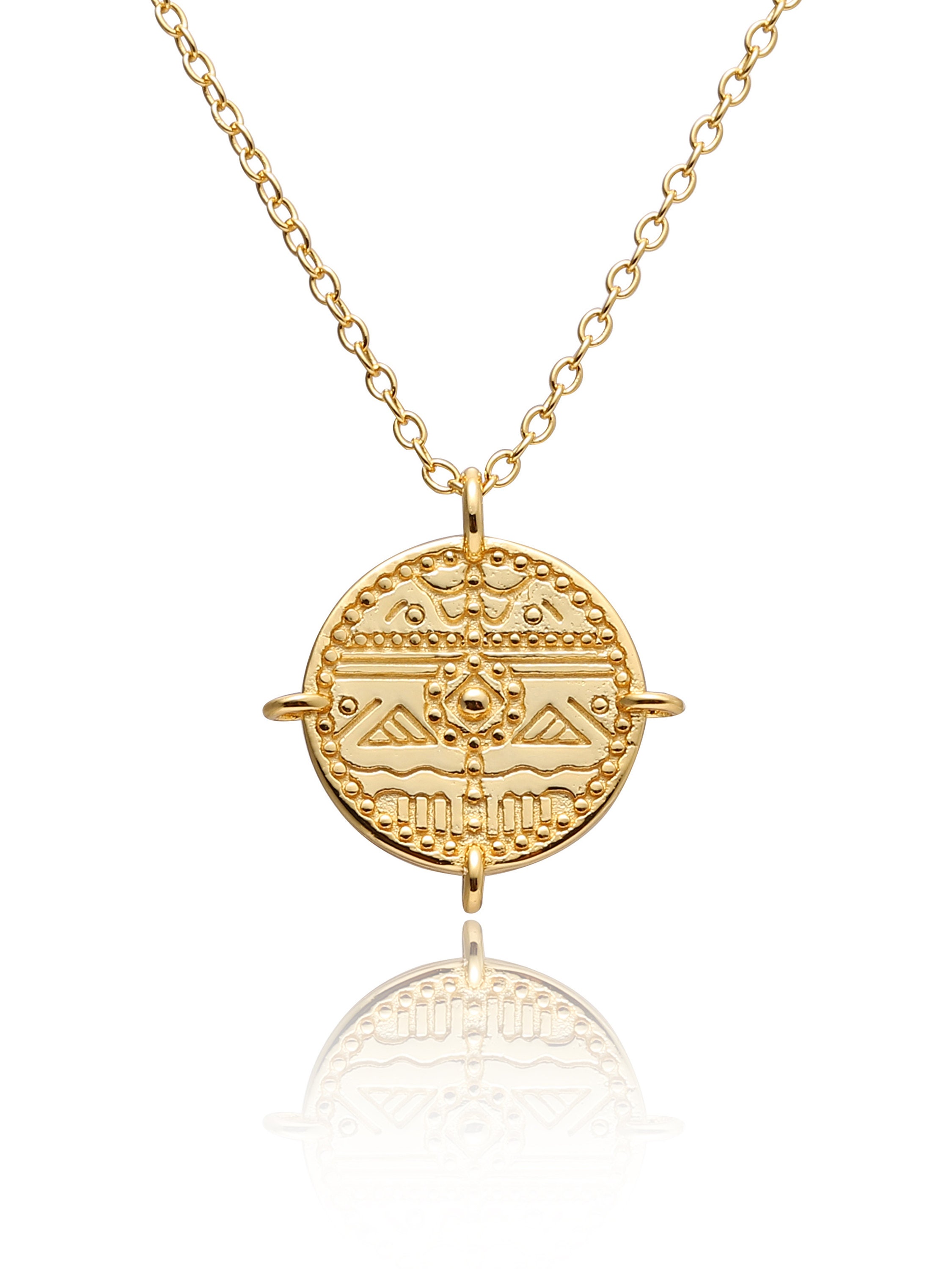 Coin Necklace maya Gold/ Silver 925 