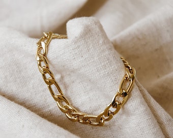 Figaro Chain Bracelet Gold / Silver | Stainless steel, optionally 18k high-quality multiple gold plating, Figaro, gold bracelet, silver bracelet