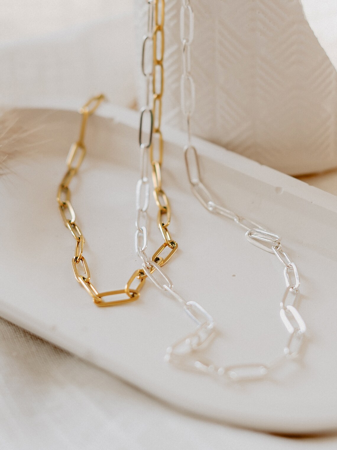 Big Paperclip Chain Kette 316L Edelstahl 18k hochwertige Etsy