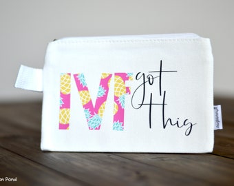 IVF Got This // Pink with pineapples // IVF gift // Infertility gift // IVF medicine bag