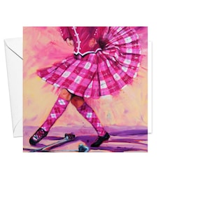 Carte de vœux - Tartan rose