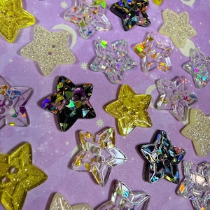 Fancy Star Gem Buttons