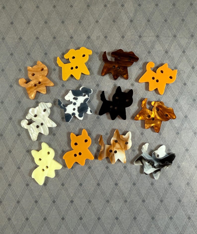 Limited Edition Dog Buttons - Etsy