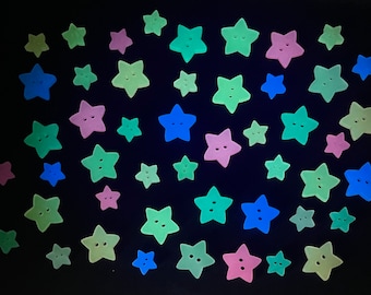 Glow in the Dark Star Buttons