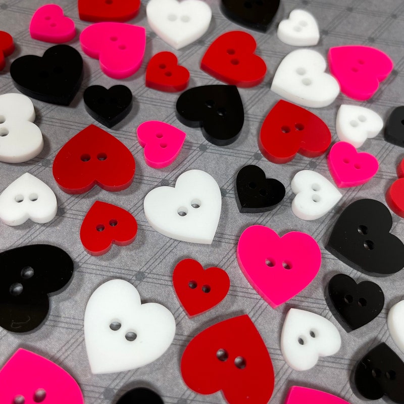 Heart Shaped Buttons - Etsy