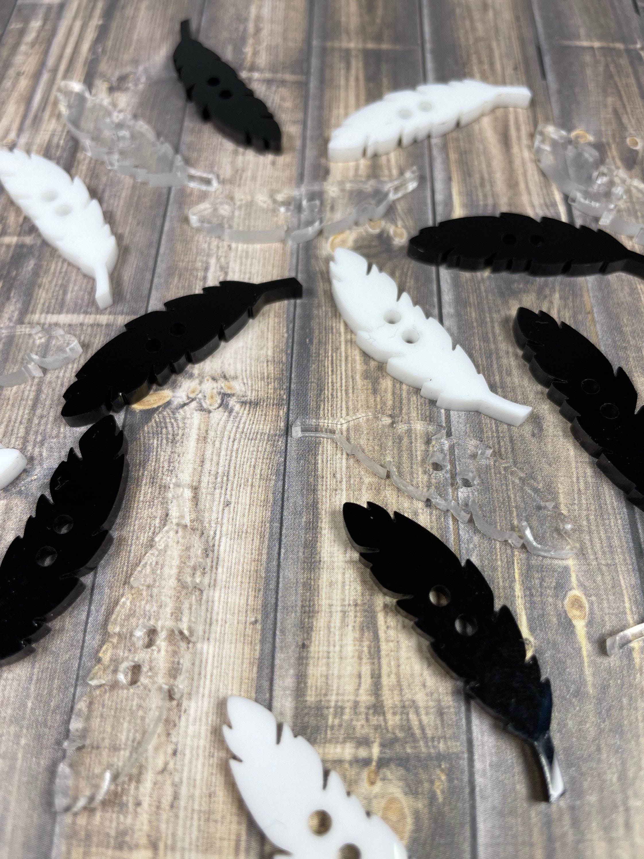 Feather Buttons - Etsy