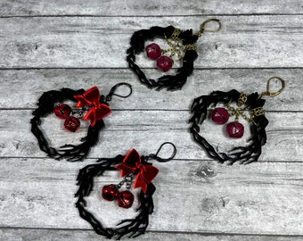 Krampus Branch Wreath Earrings