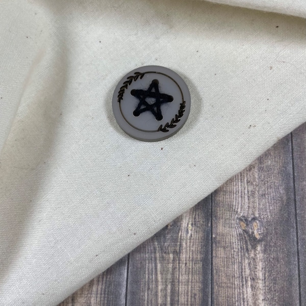 Five Hole Pentagram Buttons