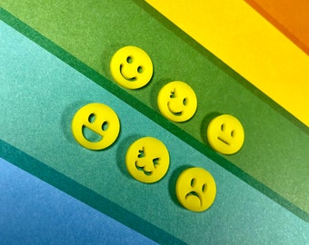 Smiley Face Buttons Galore Happy Emoji 7/8