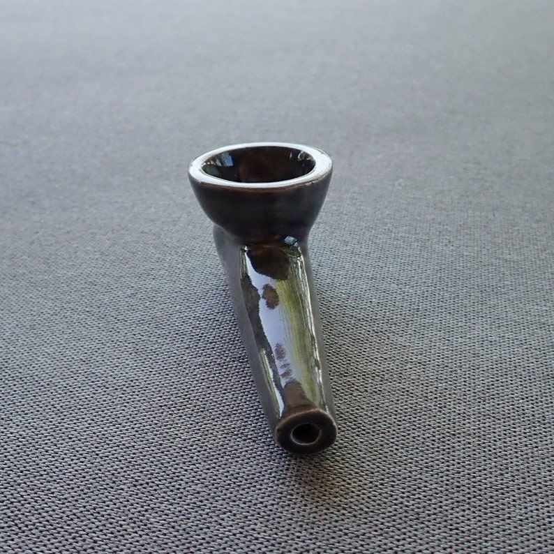 Pipe bowl handmade ceramic ceramic tuxedo hand pipe unique