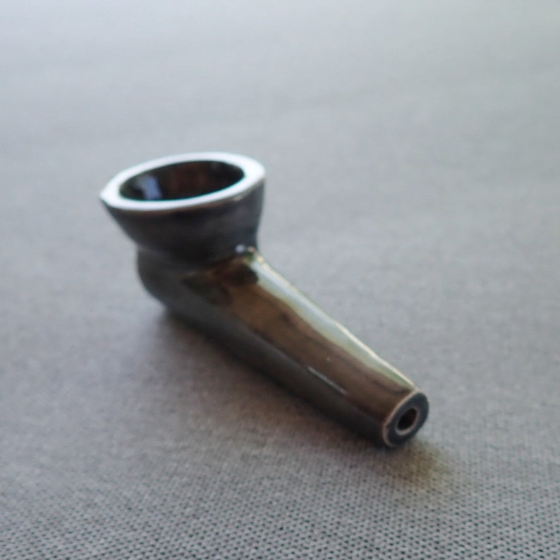 Pipe bowl handmade ceramic ceramic tuxedo hand pipe unique