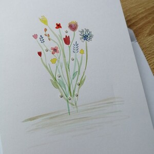 Fleurs sauvages carte florale