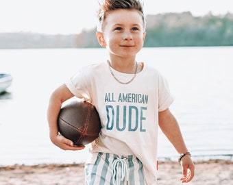 All American Dude Kids' Cotton Tee, 4th of July Shirt