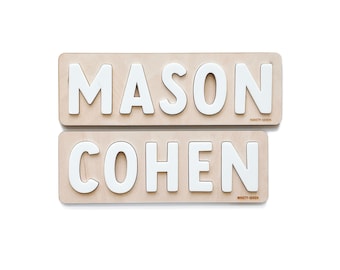 Custom Name Puzzle: Baltic Birch Montessori Toy, Baby Gift