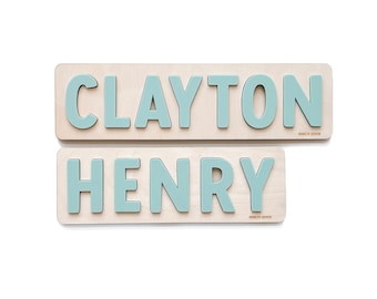 Custom Name Puzzle: Baltic Birch Montessori Toy, Baby Gift