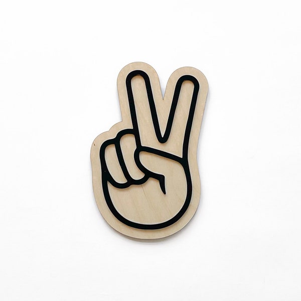 Hand Peace Sign x Kids Nursery Decor x Baby Wall Sign x Toddler Room Decor x Boys Room Decor x Groovy Room Decor