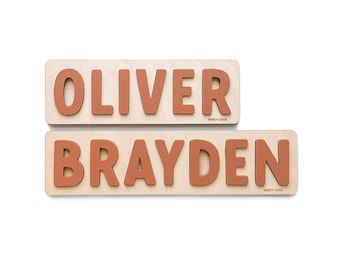 Custom Name Puzzle: Baltic Birch Montessori Toy, Baby Gift