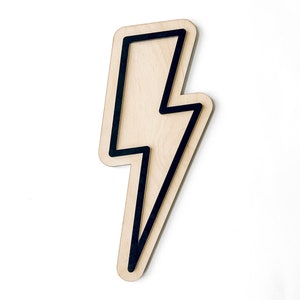 Lightning Bolt Sign x Kids Nursery Decor x Baby Wall Sign x Edgy Boys Room Sign x Toddler Room Decor