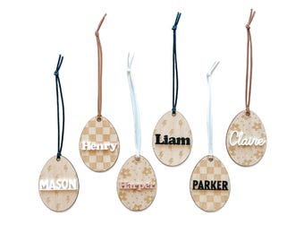 Personalized Easter Egg Basket Tag, Custom Acrylic Name