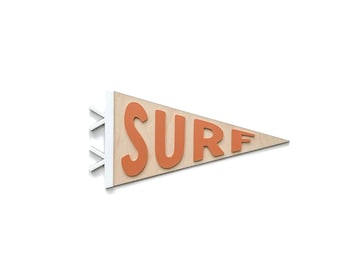 Surf Regal Wimpelkette, Boho Kinderzimmer Dekor, Surf Hawaii Schild