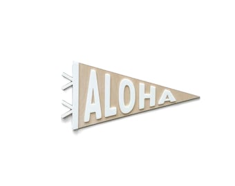 Aloha Shelf Pennant, dekoracja pokoju dziecięcego w stylu boho surferów