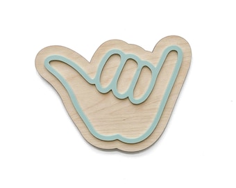 Shaka Sign Kids Room Decor, Boho Surfer Wall Art, Hawaii Theme Nursery