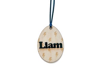 Personalized Easter Basket Tag, Custom Acrylic Name, Bunny Gift