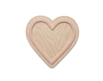 Wooden Heart Wall Sign, Nursery Decor, Kids Room Art