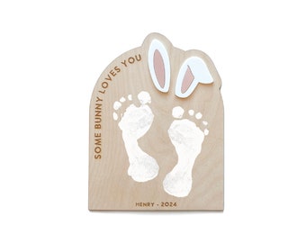 DIY Bunny Footprint Sign, Baby's First Easter Keepsake